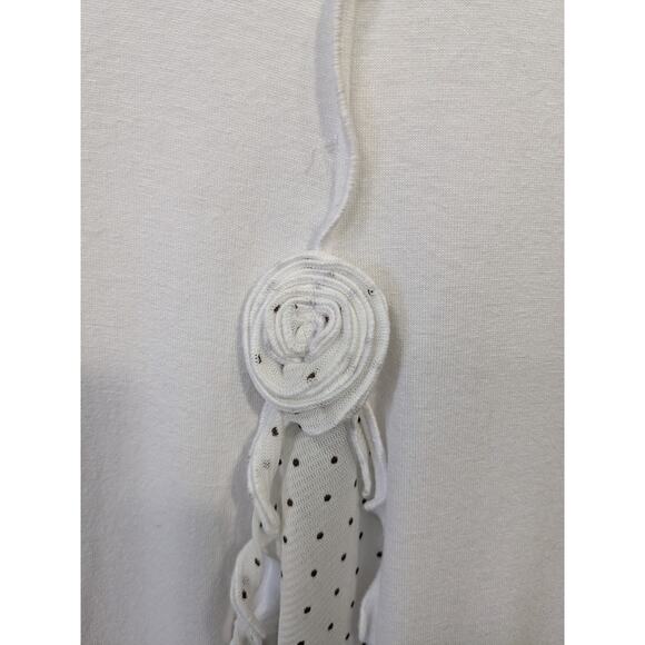 Giselle Shepatin Tunic Top Womens Small Ruffle Fluttery Hem Rosettes Streamers - Picture 5 of 14